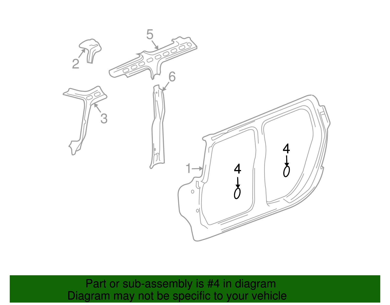 Side Door Lock Striker Reinforcement - GM (25740217)