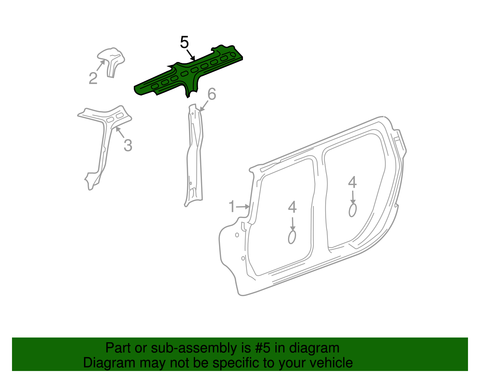 Panel, C/Pillar Inner Upper  Hdl - GM (10358379)