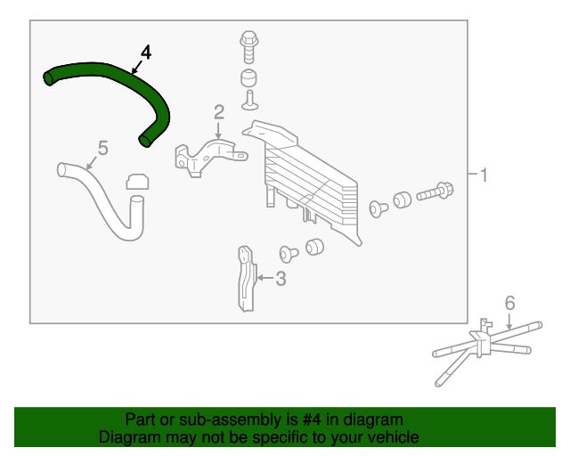 OEM 20162022 Toyota Automatic Transmission Oil Cooler Hose Part