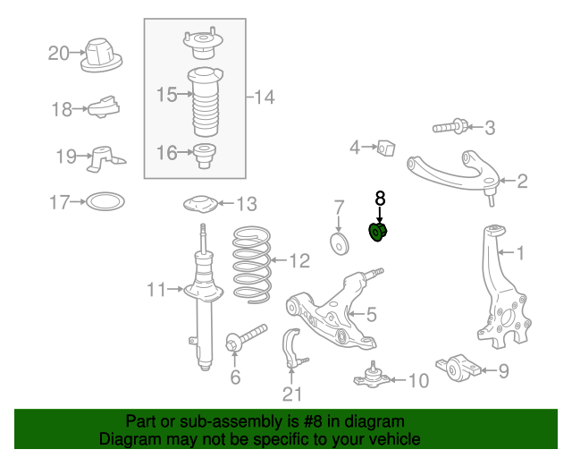 90178A0001 Lower Control Arm Nut For 20032023 Lexus Lexus OE Parts