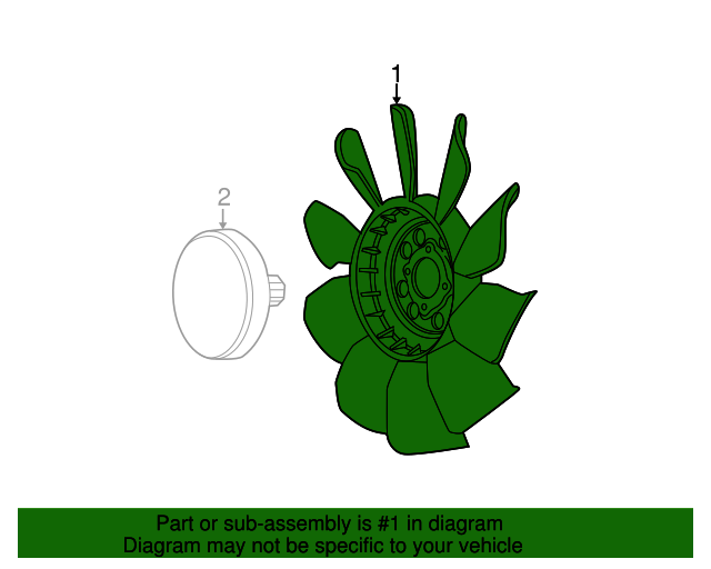 7C3Z8600C 19992010 Ford Fan Blade Fairway Ford Parts