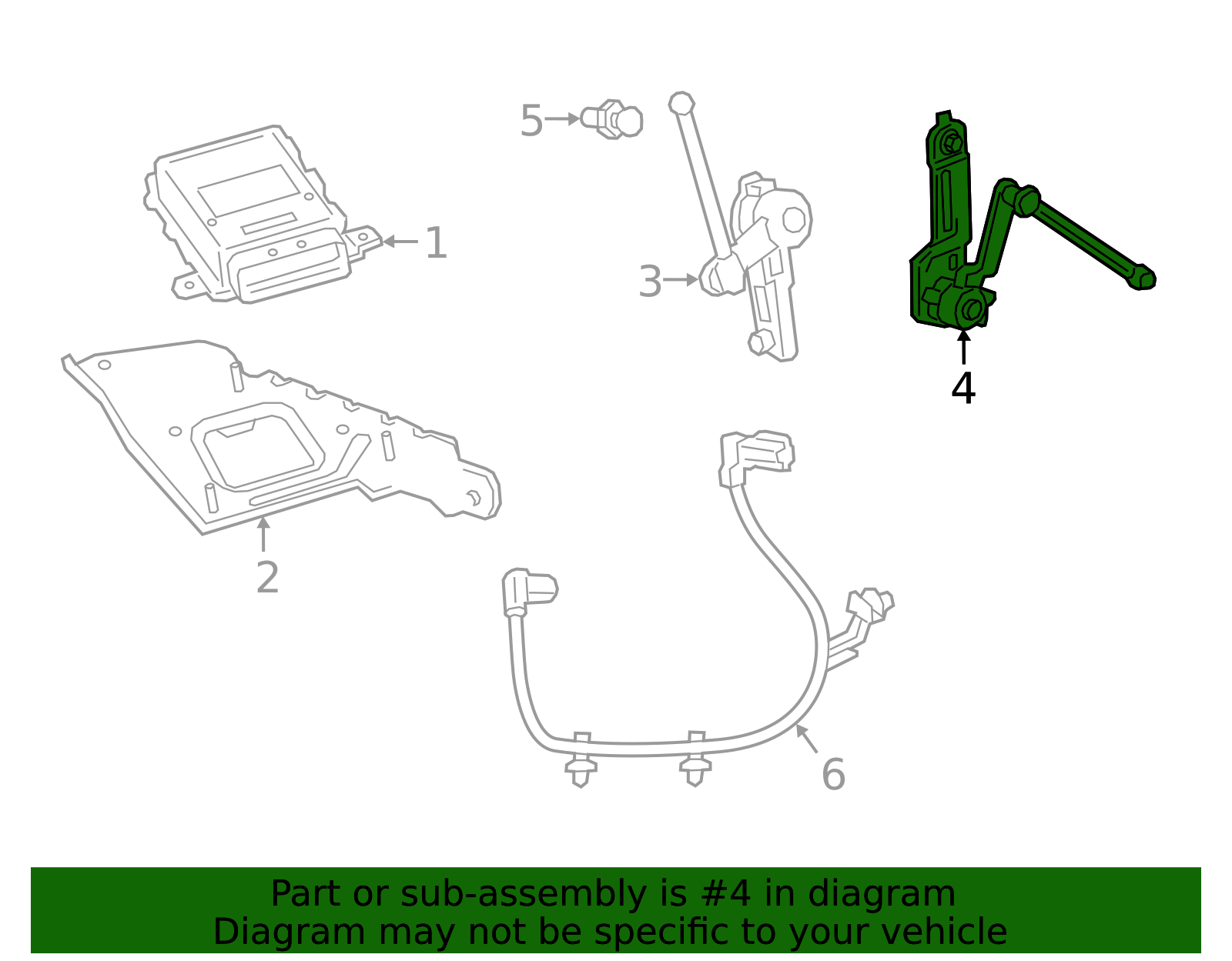 Rear Suspension Automatic Forward Lighting Leveling Position Sensor - GM (84360740)