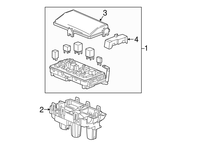 2015-2022 GM Engine Wiring Harness Fuse Block Bracket 23487370 ...