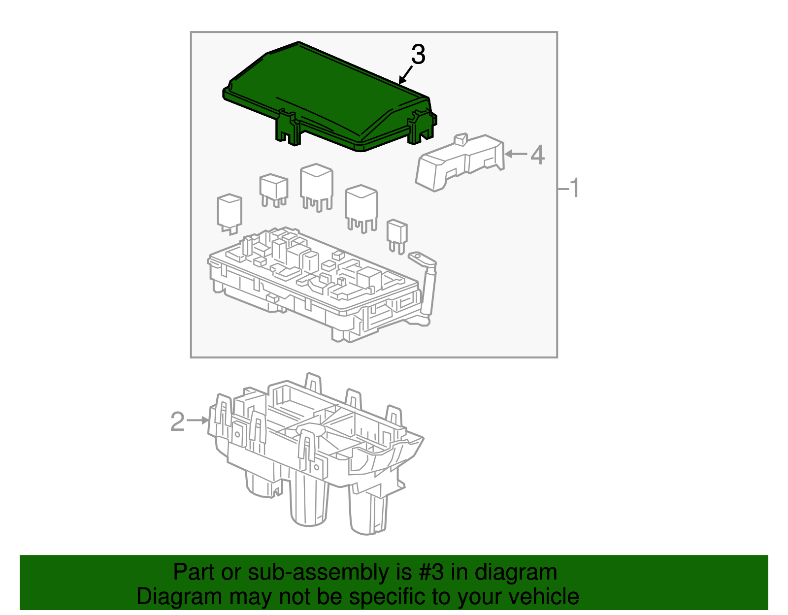 Front Compartment Fuse Block Cover - GM (84322140)
