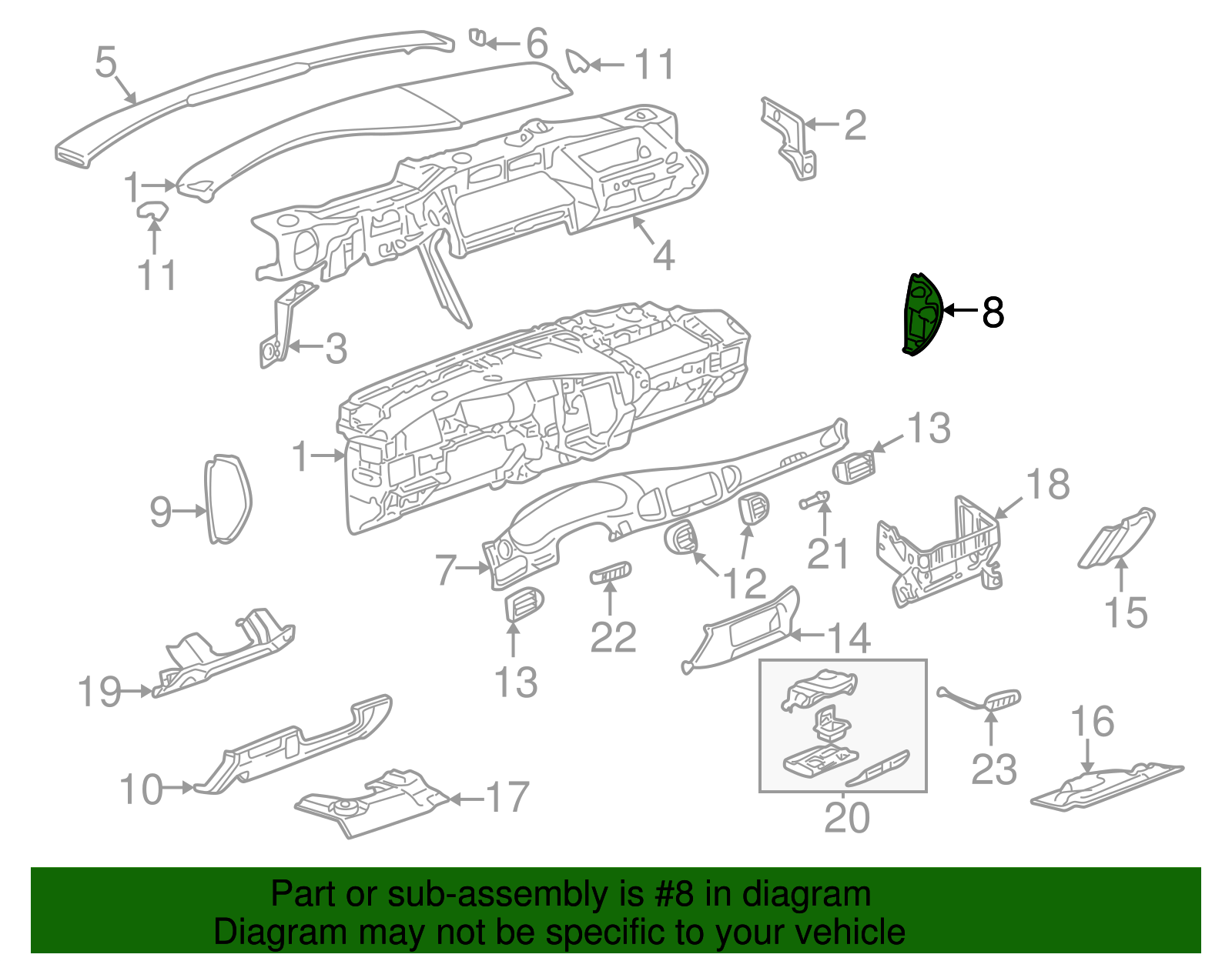 Sun-Visor - Buick (25789959)