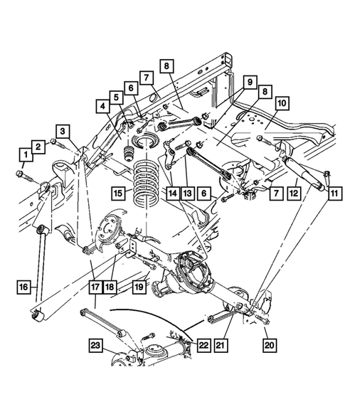 Rear Suspension and Cradle for 2008 Chrysler Aspen #0