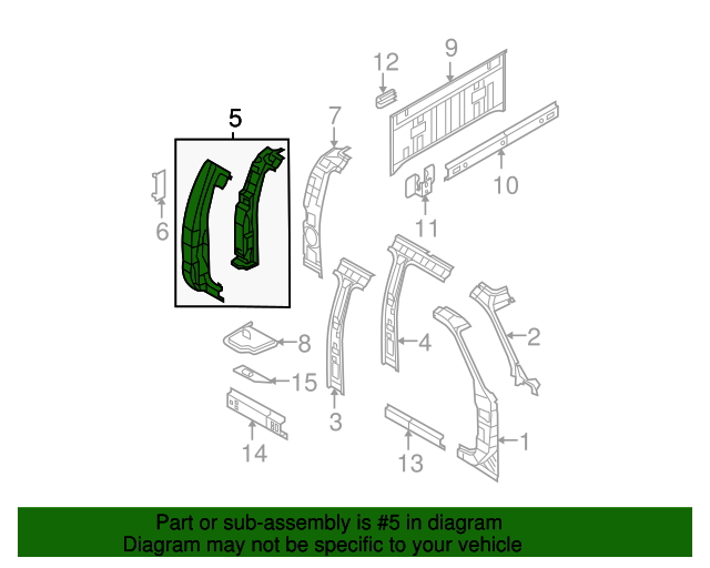 20072010 Ford Corner Panel Passenger Side (RH) 8C3Z25280A58A