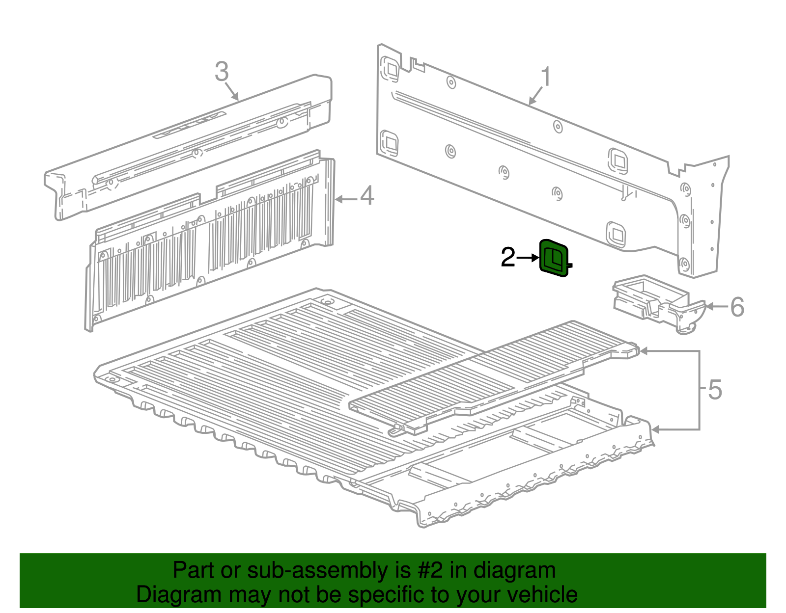 Pickup Box Cargo Tie Down Loop - GM (84339120)