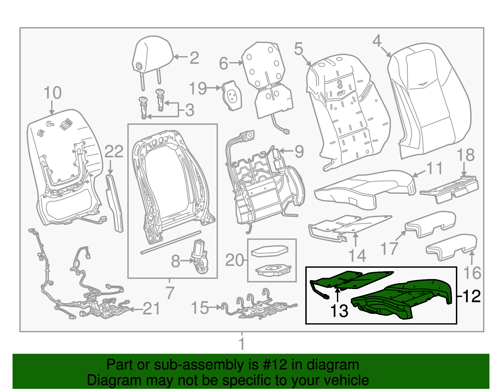 Front Passenger Airbag Presence Module - GM (84073216)