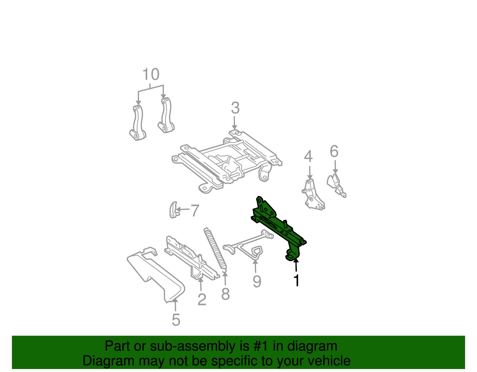 Seat Adjuster - GM (88981722)