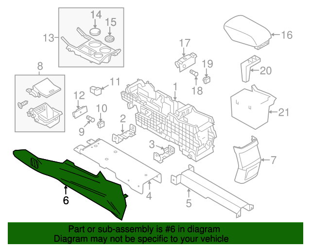 Ford DB5Z7804608BA Side Trim Panel 20132015 Ford Police