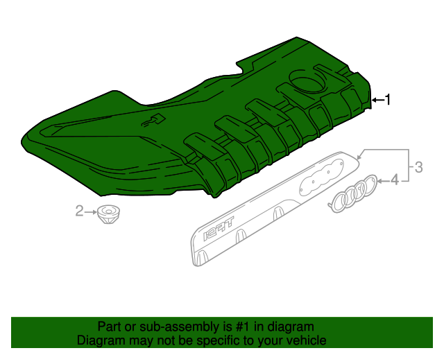 20182020 Audi Carbon Fiber Engine Cover 07K103925H OEM Parts Online