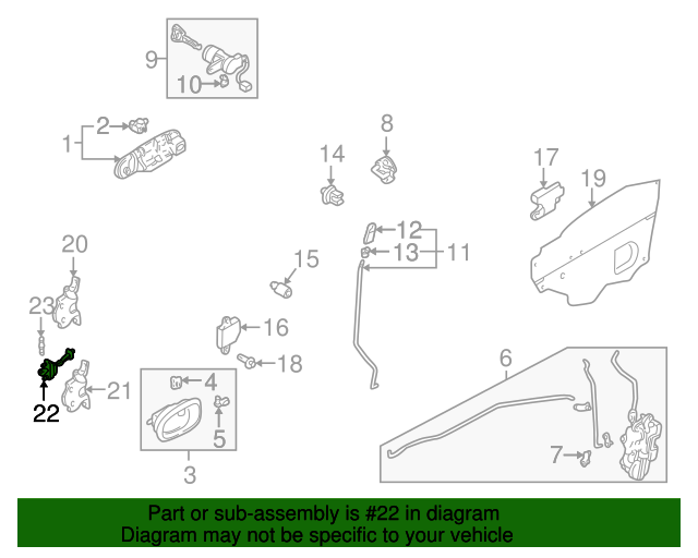 OEM Mazda Right Front Windshield Washer Nozzle - For 1999-2003 Protege / Protege5 - BJ0F-67-510B