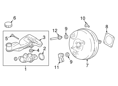 Master Cylinder - Components On Dash Panel for 2017 Ford Edge #0