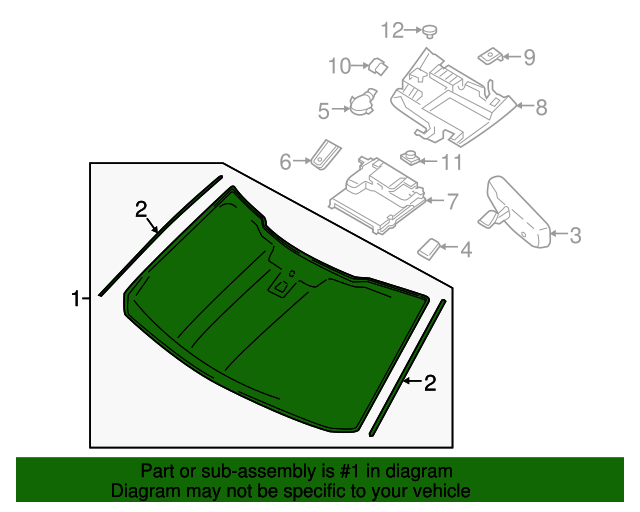 20182021 Ford Windshield JL1Z7803100N Blue Springs Ford Parts