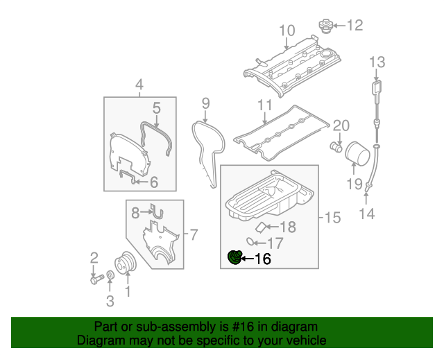 20042009 Chevrolet Oil Pan Drain Plug 94535699 GM