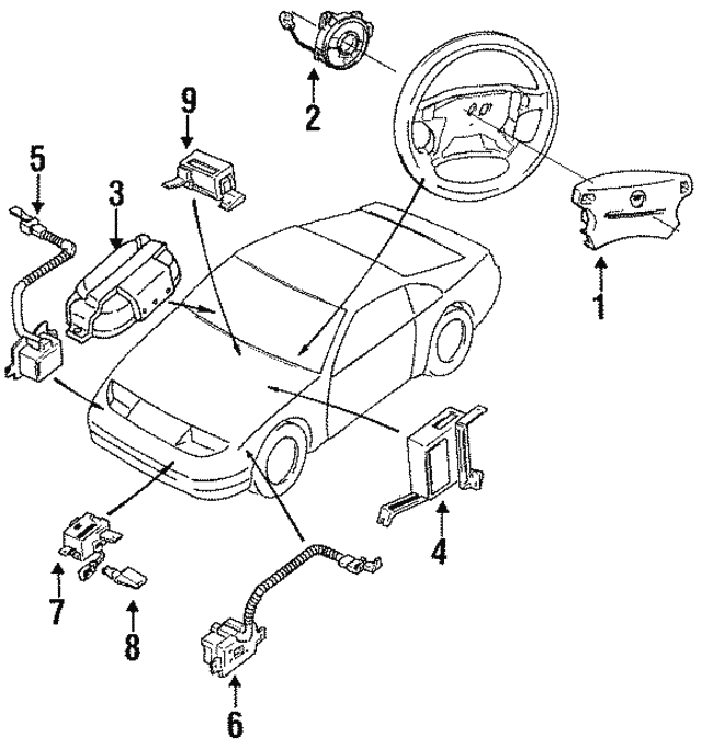 1991-1996 Nissan 300ZX Clock Spring B5554-48P00 | QuirkParts
