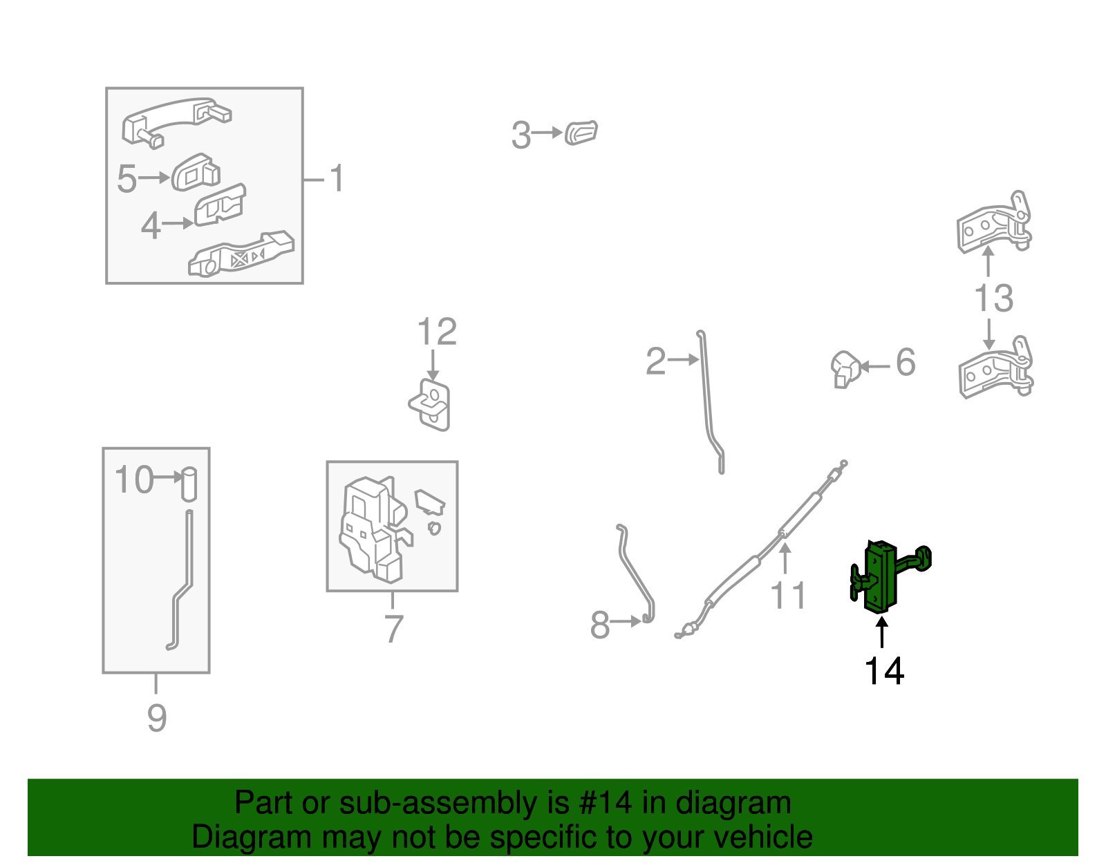 Front Door Check Assembly - GM (95929941)