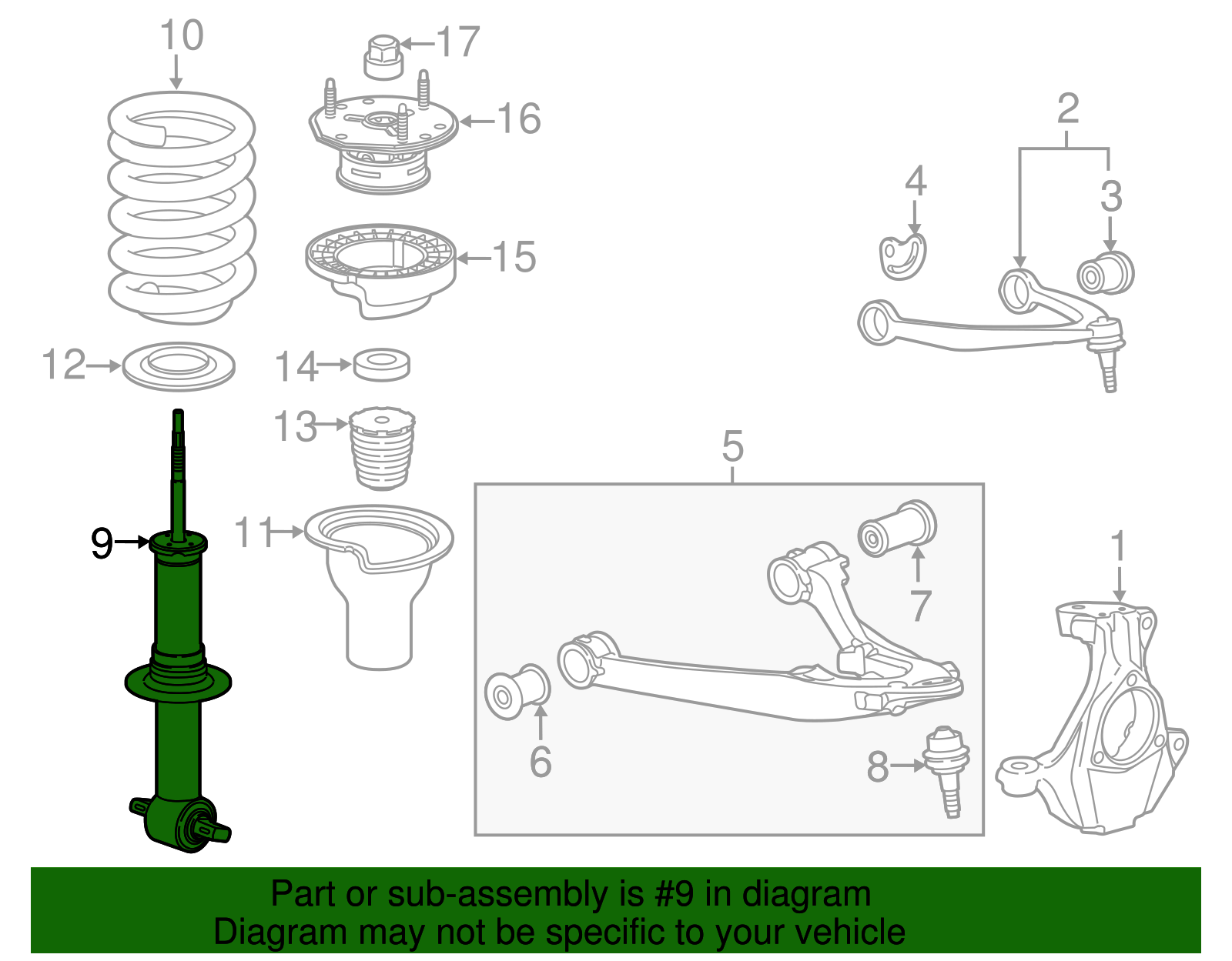 Front Shock Absorber with Nuts - GM (84043195)
