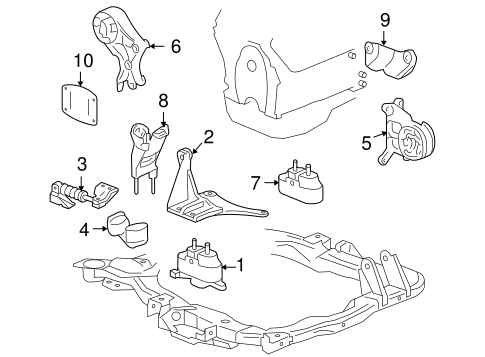 Engine Mounting for 2006 Pontiac G6 | Auto Parts Express