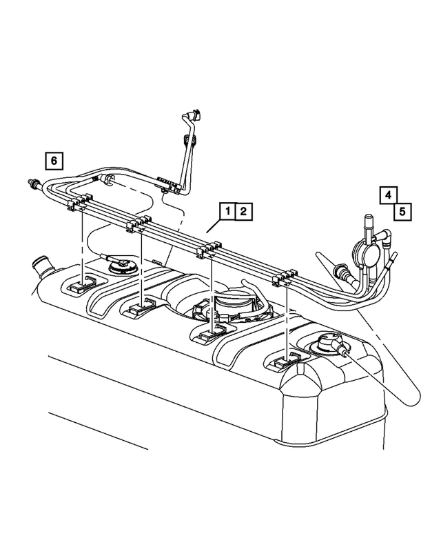 20032004 Jeep Wrangler Fuel Supply And Vapor Lines Bundle 52100489AG