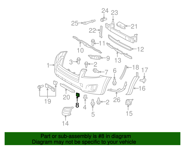 Genuine Toyota 53285-42927 Bumper Arm Cover