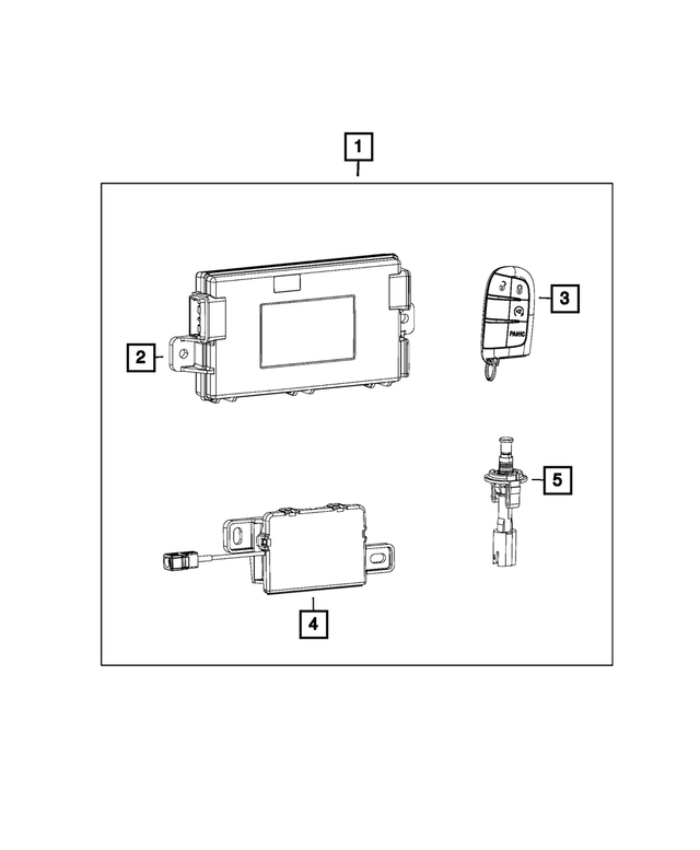 20112014 Mopar Keyless Entry Receiver 68105738AF Mopar eStore