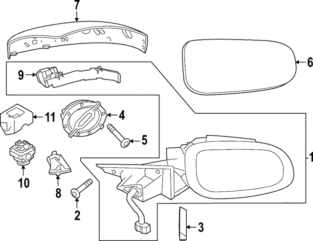 Genuine OEM Mirror Assembly Part# J9C32660 Fits 2021-2023 Jaguar E 