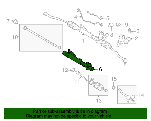 20092014 Nissan Murano Steering Gear Housing 493111AA0A Nissan