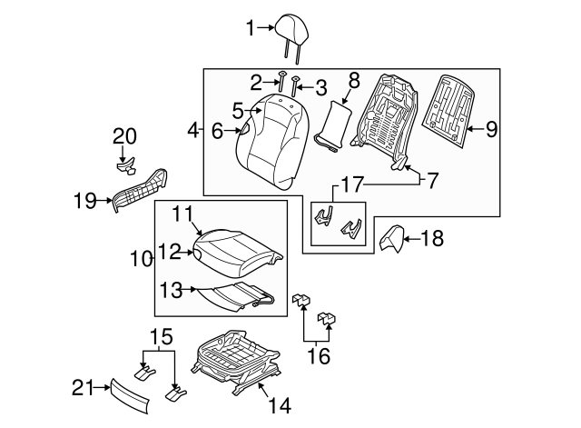 Genuine Hyundai 88390-3S000-YDW Seat Back Pocket Assembly Front