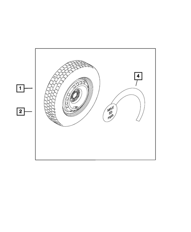 20152022 Jeep Renegade Full Size Spare Tire And Wheel Assembly