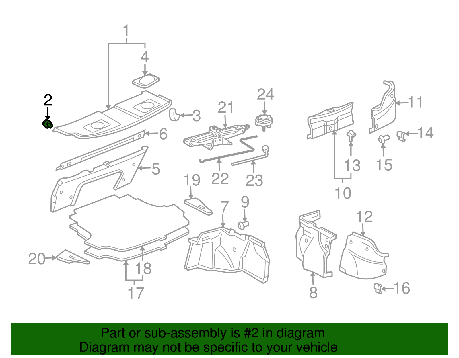 Pkg Tray Trim Clip - Toyota (90467-08182-E1)
