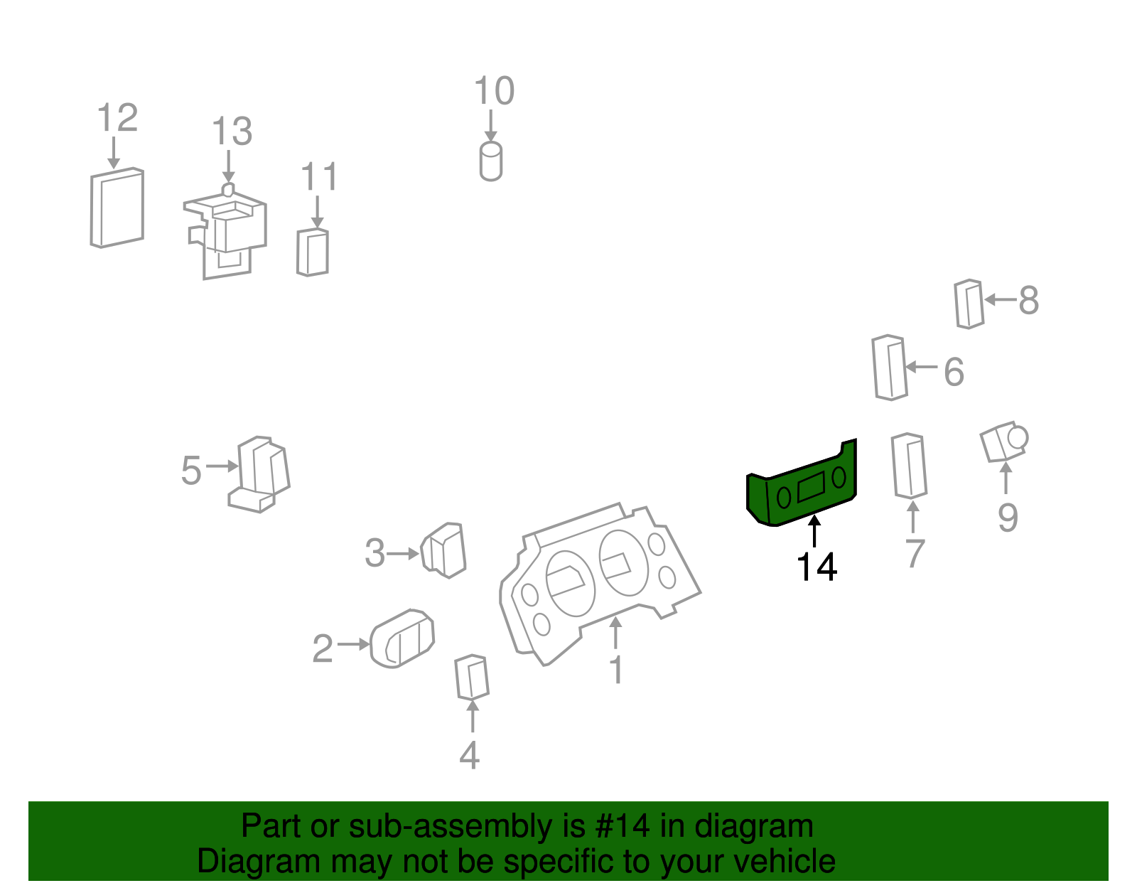 Control Assembly-Heater & A/C (W/     R/Wdo Defg (20777074)