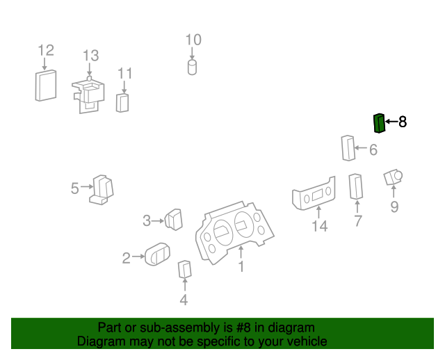 20072023 GM Driver Information Display Switch 15947841