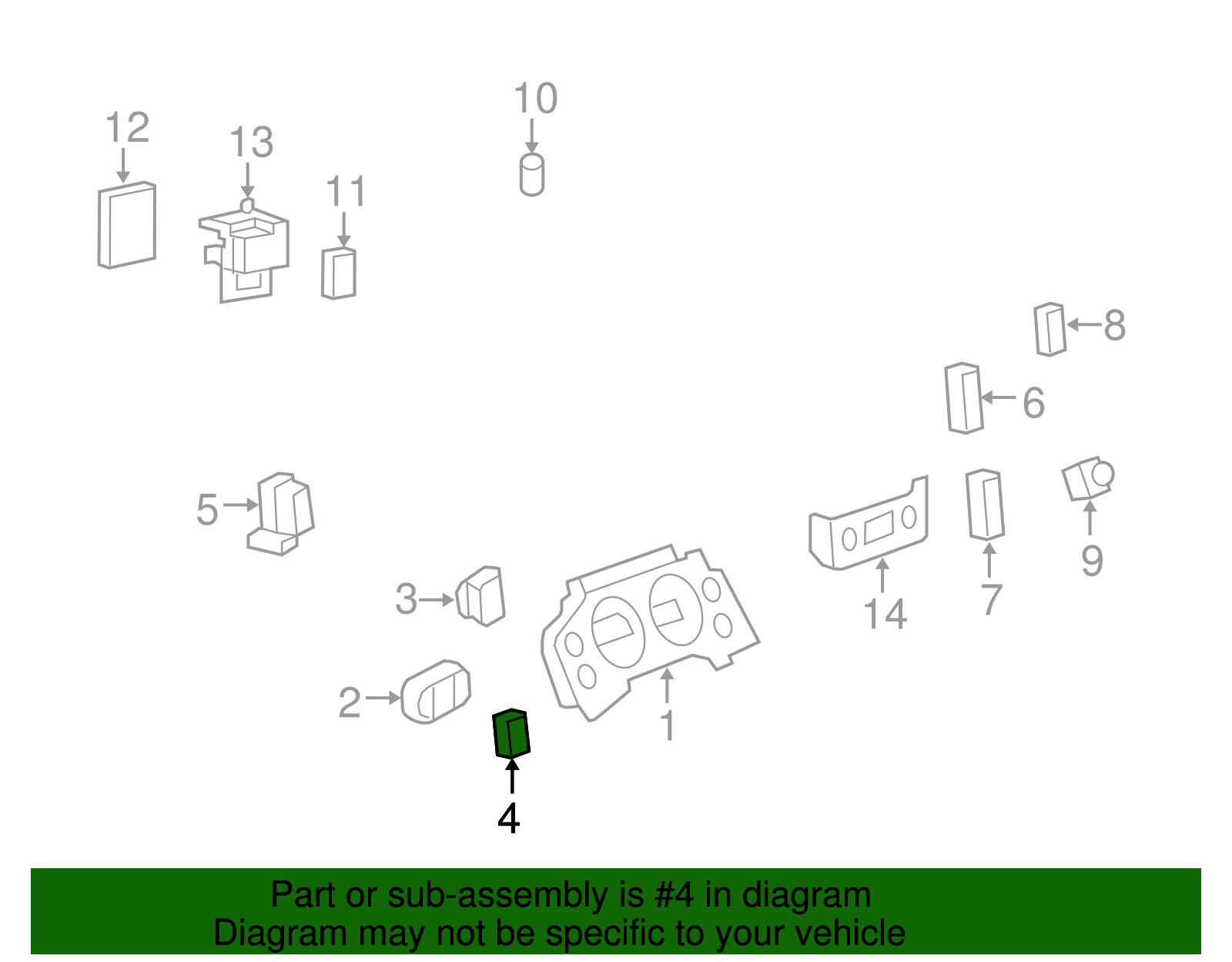 Switch Assembly-Express Down/Up All - GM (10386171)