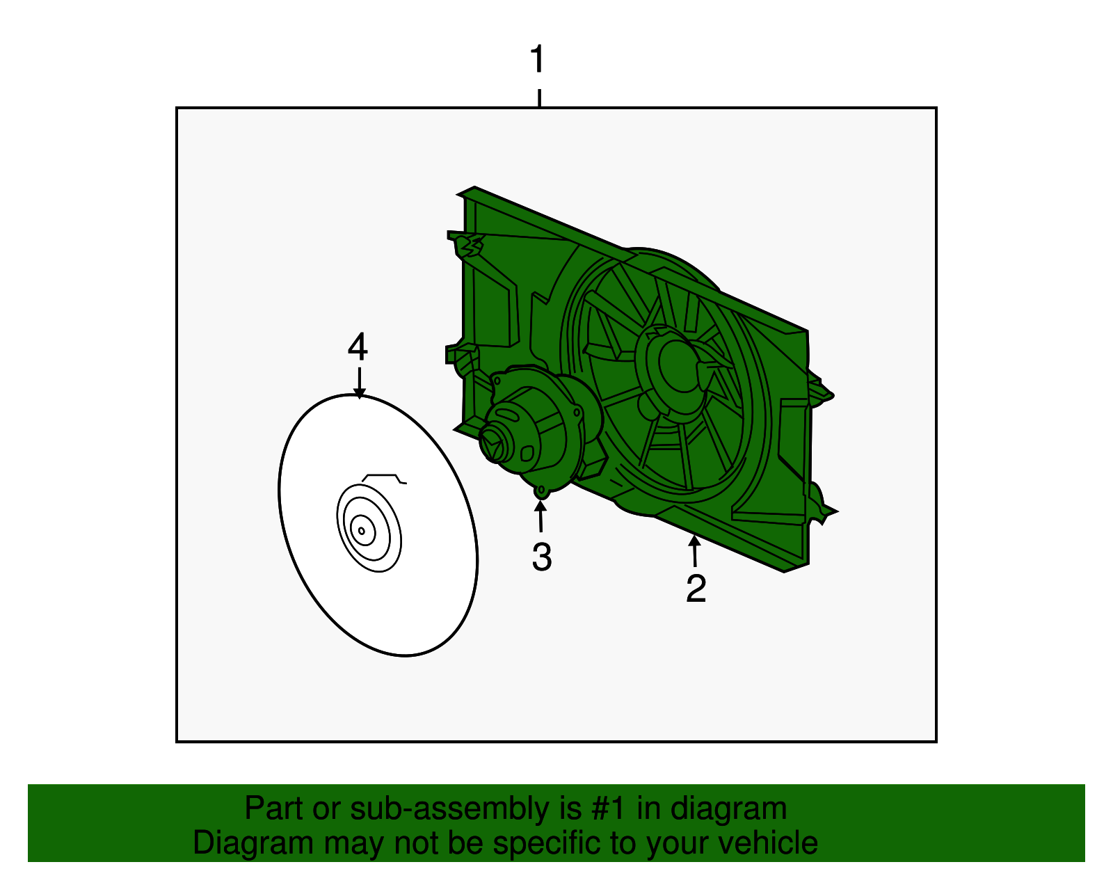 Engine Cooling Fan with Shroud - GM (19417092)