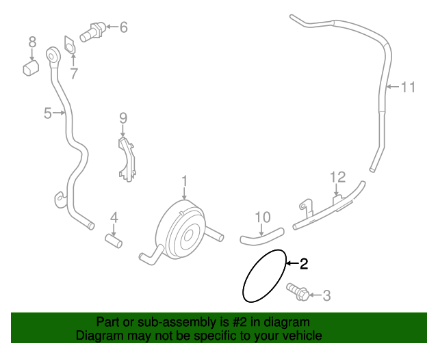 2002-2021 Nissan Engine Oil Cooler Gasket 21304-JA11A | OEM Parts Online