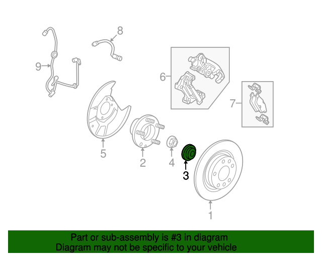 20062009 Ford Hub Assembly Seal 6M8Z1N135A QuirkParts