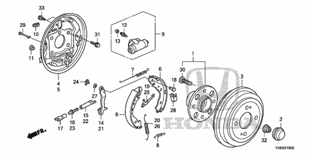 Rear Brake (Drum) for 2011 Honda Fit #0