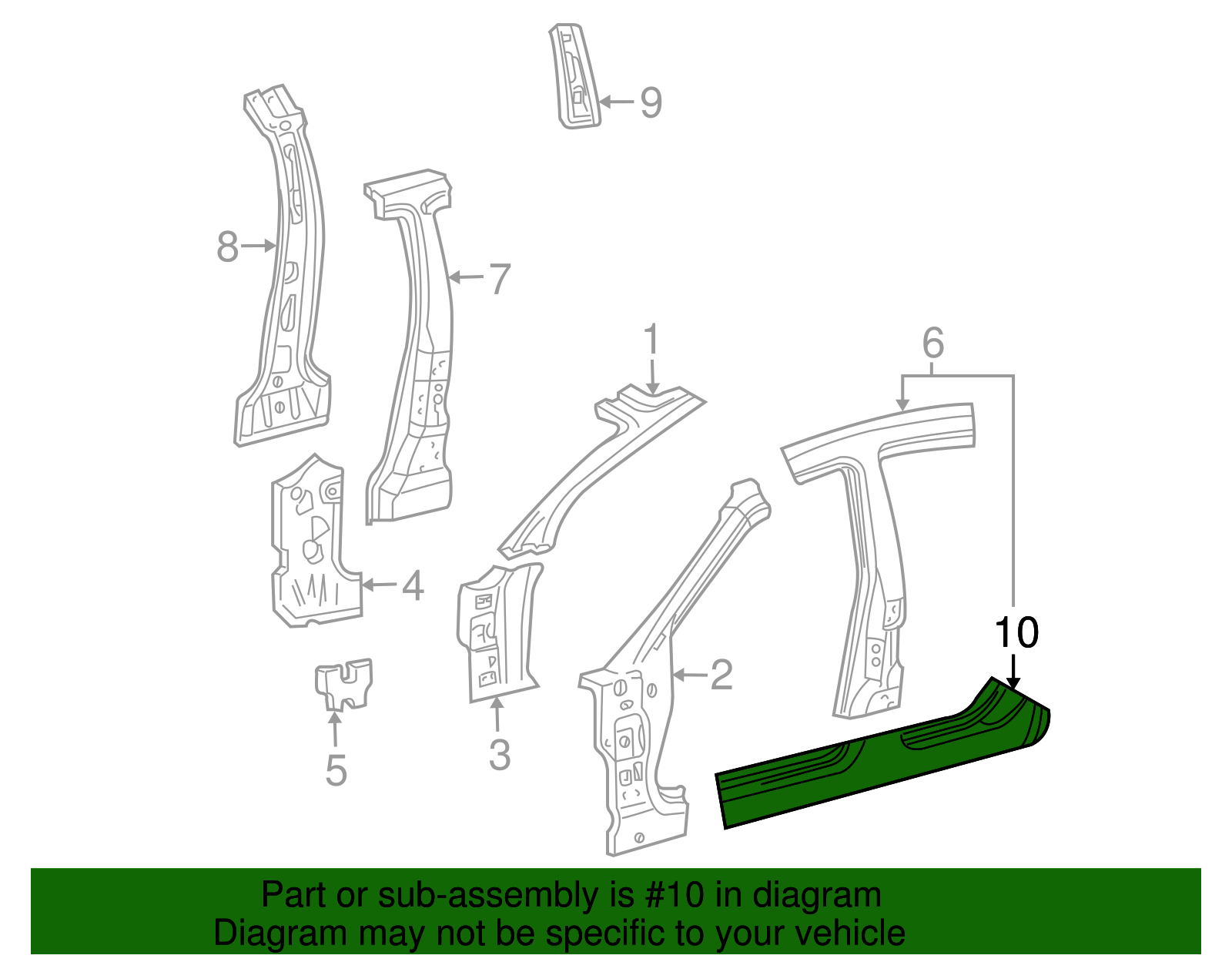 Rocker Panel - Ford (XW4Z-5410120-BA)