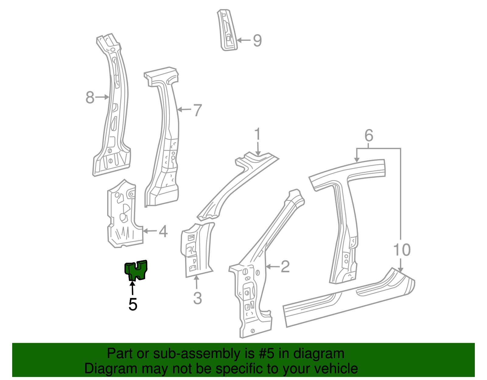Cowl Side Panel Reinforcement - Ford (YW4Z-54024A14-AA)