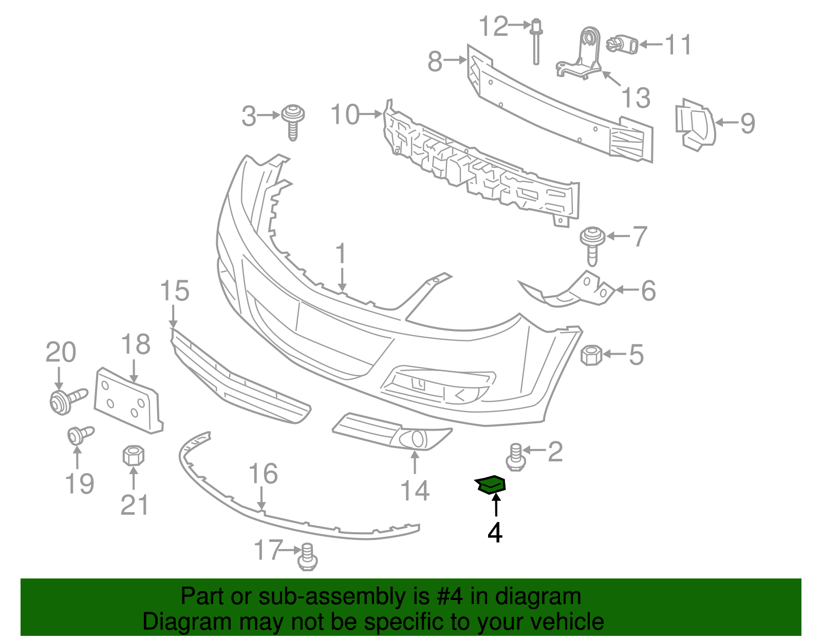 Cowl Grille Retainer - GM (11609388)