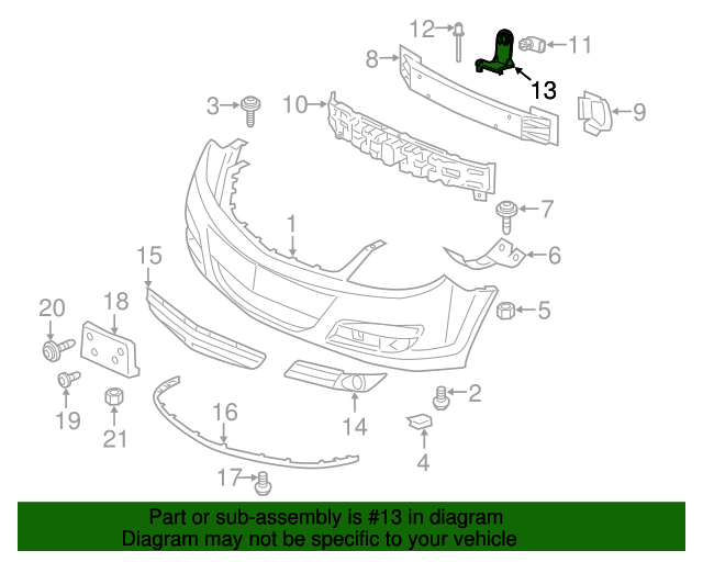20072017 GM Ambient Air Temperature Sensor Bracket 15880714
