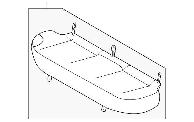 Black Rear Seat Cushion - GM (96890877)