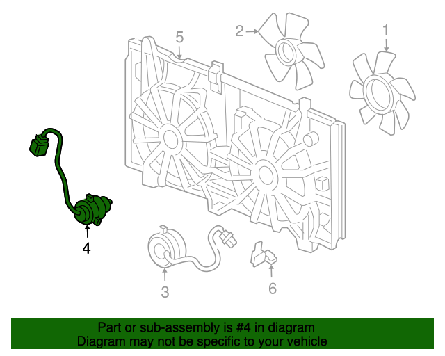 19030RAAA01 Motor Cooling Fan 20032007 Honda Accord Genuine