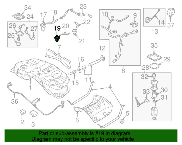 2009-2017 Hyundai Cut-Off Valve 31190-3M000 | OEM Parts Online