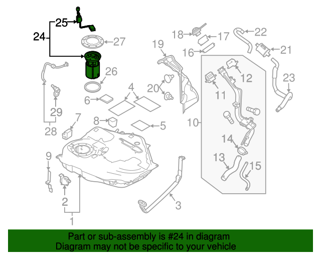 20102013 Mazda 3 Fuel Pump Assembly LF3T1335XD