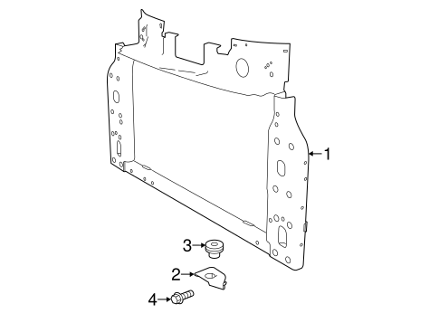 Radiator Support Assembly For 2012-2019 Fiat 500 Hatchback – Direct Replacement FI1225103