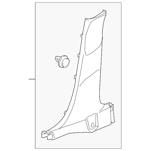 84171T7WA01ZA Garnish Assembly, L Center Pillar (Lower) *NH900L