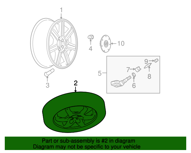 20042005 Cadillac SRX Spare Wheel 9594308 QuirkParts